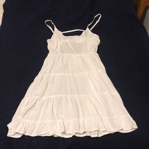 White ruffled dress with cute back